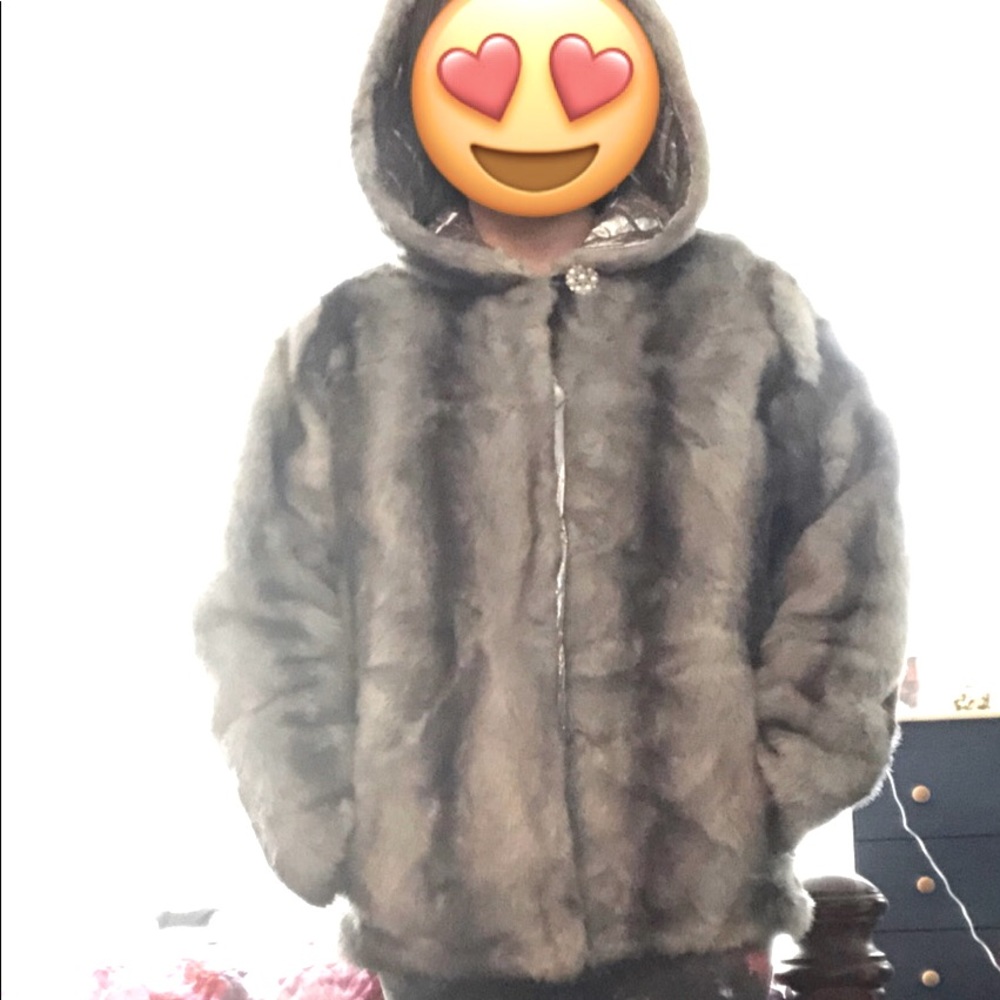 Winter coat.Faux fur. Made by me.